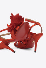 Ferragamo Ghilly 95 Flower Satin Sandals Red 0787597_3577a0b2-5219-4271-8104-b4313a86e4b7