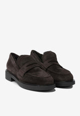 Gianvito Rossi Harris Suede Loafers Brown G2535820GOMMOKA+MOKA_5cb47018-2208-4097-954a-9fd906bbedf4