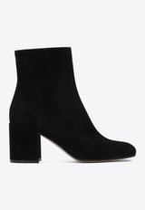 Gianvito Rossi Joelle 70 Suede Ankle Boots Black G7306570RICBLACK_82844