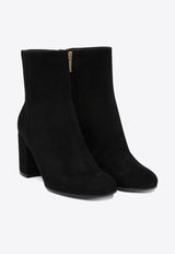 Gianvito Rossi Joelle 70 Suede Ankle Boots Black G7306570RICBLACK_82844