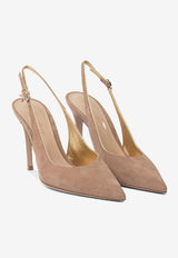 Gianvito Rossi Yves 100 Slingback Suede Pumps Blush G9553295RICPRALINE+MEKONG_889ef6ae-1808-4481-9620-4b3ca5ecefcb