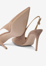 Gianvito Rossi Yves 100 Slingback Suede Pumps Blush G9553295RICPRALINE+MEKONG_889ef6ae-1808-4481-9620-4b3ca5ecefcb
