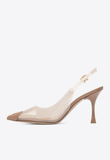 Gianvito Rossi Diana 85 PVC Slingback Pumps Pink G9554285LACPRALINE+PRALINE_64e044ab-f26a-4839-ac0d-45d767f68298