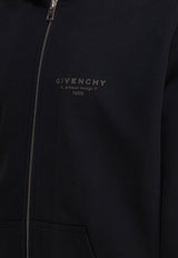 Givenchy Logo Stamp Zip-Up Hooded Sweatshirt Black BMJ0NJ3YRJ001_4454fad5-7569-495f-b1a8-710f5b03c2f4