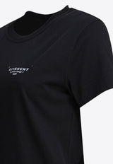 Givenchy Logo Stamp Short-Sleeved T-shirt Black BW70FJP75N001_82413