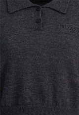 Givenchy Wool Knit Cropped Polo Shirt Gray BWL0094ZSM033_a4157eb3-6ffc-4630-95b7-ade7a23724a7