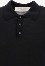 Golden Goose DB Logo Embroidered Polo T-shirt Black GMP01412P00104190100_81981