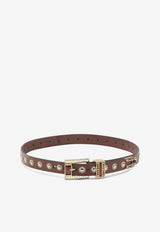 Golden Goose DB Embroidered Leather Belt Brown GWA00779A00077455312_043d8c57-8565-46d9-a6c7-595648b4f03a