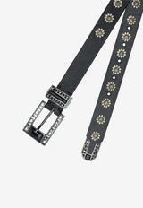 Golden Goose DB Embroidered Leather Belt Black GWA00779A00077590100_589b01fa-da63-42cb-ab06-271f0bec6566