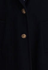 Golden Goose DB Single-Breasted Wool Blend Coat Blue GWP00566P00050250486_82170