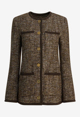 Golden Goose DB Tweed Buttoned Jacket Brown GWP02336P00209390108_03cd3294-59fa-4008-923b-e3abbaa72893