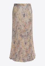 Golden Goose DB Floral Print Pleated Midi Skirt Multicolor GWP02472P00215182973_82929