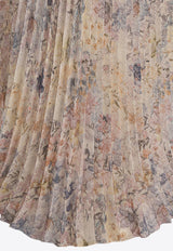 Golden Goose DB Floral Print Pleated Midi Skirt Multicolor GWP02472P00215182973_82929