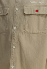 Human Made Printed Cotton Twill Overshirt Beige HM30SH014BEIGE_e2510932-14d1-448a-b45c-cd5f10b5e3a3