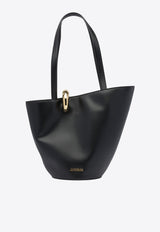 Jacquemus Medium Bambola Asymmetric Bucket Bag Black 25EBAW00412AC01C01990_82998