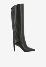 Jimmy Choo Alizze 85 Knee-High Leather Boots Black ALIZZE KB 85SQMBLACK_93ceb153-414a-4acb-b88d-415aaf4df436