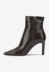 Jimmy Choo Frankie 85 Croc-Embossed Leather Ankle Boots Brown FRANKIE AB 85CCLCHOCOLATE_9137c2d8-c007-43cd-94a9-e53755d57605