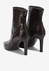 Jimmy Choo Frankie 85 Croc-Embossed Leather Ankle Boots Brown FRANKIE AB 85CCLCHOCOLATE_9137c2d8-c007-43cd-94a9-e53755d57605