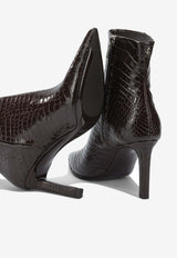Jimmy Choo Frankie 85 Croc-Embossed Leather Ankle Boots Brown FRANKIE AB 85CCLCHOCOLATE_9137c2d8-c007-43cd-94a9-e53755d57605