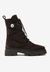 Jimmy Choo Noemi 45 Combat Boots Brown