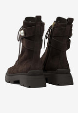 Jimmy Choo Noemi 45 Combat Boots Brown
