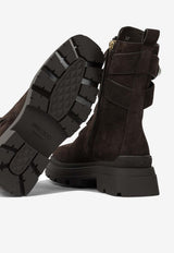 Jimmy Choo Noemi 45 Combat Boots Brown