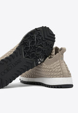 Jimmy Choo Veles Low-Top Knit Sneakers Gray VELESITBX STONE_81800