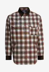 Junya Watanabe Check Overshirt Jacket WP-B001-W251 OFWHT/BRN X BE_6e5facfa-5063-43c6-9cb4-e6b20d58e46b