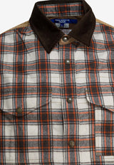 Junya Watanabe Check Overshirt Jacket WP-B001-W251 OFWHT/BRN X BE_6e5facfa-5063-43c6-9cb4-e6b20d58e46b
