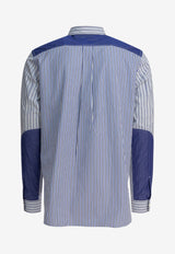 Junya Watanabe Comme Des Garçons Panelled Striped Long-Sleeved Shirt WP-B015-W251 WH/NV X WH/BLU_4de6fee6-919c-4e10-9440-1c079132d30f