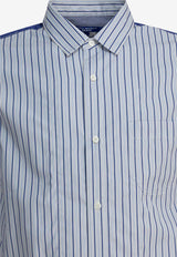 Junya Watanabe Comme Des Garçons Panelled Striped Long-Sleeved Shirt WP-B015-W251 WH/NV X WH/BLU_4de6fee6-919c-4e10-9440-1c079132d30f
