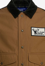 Junya Watanabe Comme Des Garçons X Filson Jacket with Logo-Patch WP-J014-W251 BEIGE X NVY/GR_c304e1b3-3f33-42c4-b81c-72ce49b3d7ed