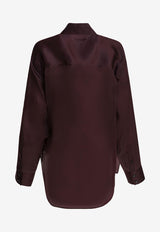 Khaite Matteo Silk Organza Long-Sleeved Shirt Wine 24043002599_9fd84f61-1f1f-43c4-ab9b-6c8f83f34bc7