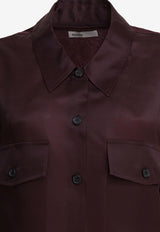 Khaite Matteo Silk Organza Long-Sleeved Shirt Wine 24043002599_9fd84f61-1f1f-43c4-ab9b-6c8f83f34bc7