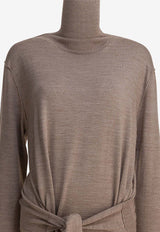 Lemaire Trompe L'oeil Midi Dress Taupe DR1082LK087BR446_243d4bdf-81e4-4243-9673-8635e78194ba