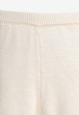 Loulou de Saison Andel Crochet Knit Mini Short Ivory ANDELIVORY_81590