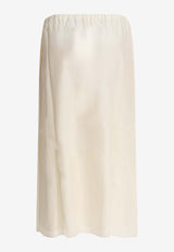 Loulou de Saison Carmen Slit Midi Skirt Ivory CARMENIVORY_81596