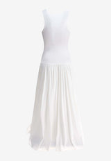 Loulou de Saison Jada Sleeveless Maxi Dress White JADAIVORY_81589