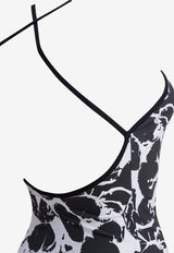 Loulou de Saison Korkem One-Piece Printed Swimsuit Monochrome KORKEMBLACK/IVORY_82168