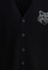 Maison Kitsuné Wool Buttoned Cardigan Black