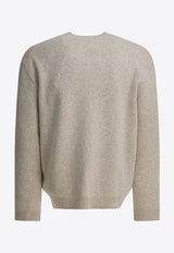 Maison Kitsuné Embroidered Fox Wool Sweater Beige PM00817KT11800335_0ed25bf9-5741-4ca6-bd34-2024bb103eb9