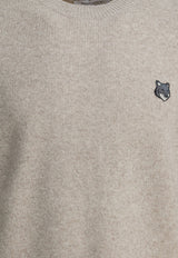 Maison Kitsuné Embroidered Fox Wool Sweater Beige PM00817KT11800335_0ed25bf9-5741-4ca6-bd34-2024bb103eb9