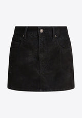 Isabel Marant Etoile Kimmy Faux Leather Mini Skirt Black 25AJU0363FAC3B01E01BK_82982