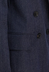 Max Mara Locarno Denim-Effect Blazer Blue 2521046062LOCARNO048_1046acfb-aac3-4bd0-a6ae-981d2cc233a5