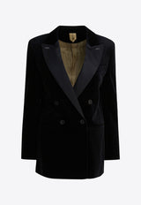 Max Mara Orario Double-Breasted Velvet Blazer Black 2521046181ORARIO007_1ddd3ba4-65a3-4601-bdf5-7b4486486854