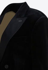 Max Mara Orario Double-Breasted Velvet Blazer Black 2521046181ORARIO007_1ddd3ba4-65a3-4601-bdf5-7b4486486854