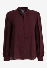Max Mara Melania Silk Charmeuse Blouse Burgundy 2521116082MELANIA035_d0f8509f-85d5-4b6c-a794-c0edcbe93ffc