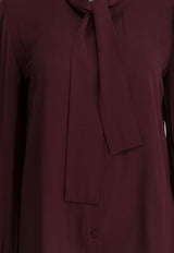 Max Mara Melania Silk Charmeuse Blouse Burgundy 2521116082MELANIA035_d0f8509f-85d5-4b6c-a794-c0edcbe93ffc