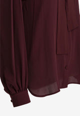 Max Mara Melania Silk Charmeuse Blouse Burgundy 2521116082MELANIA035_d0f8509f-85d5-4b6c-a794-c0edcbe93ffc