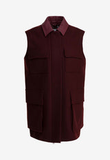 Max Mara Aeroso Long Utility Vest Cherry 2521276043AEROSO1234009_80eb295c-93eb-474f-b407-e2ac2aac163c